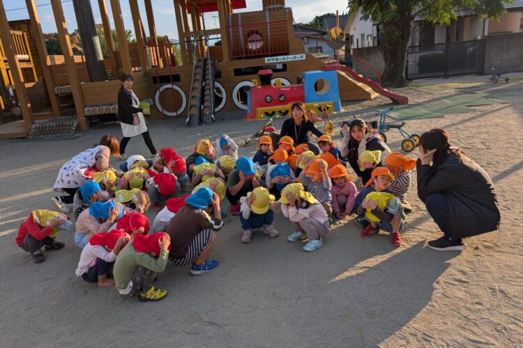 11月7日～夕方の時間に地震の避難訓練をしました。